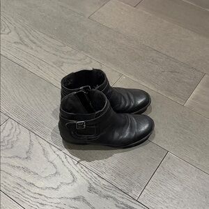 Clarks Black Leather Ankle Boots